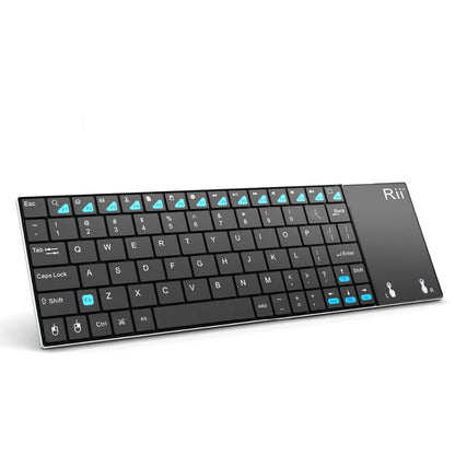 Tastiera wireless russa spagnola inglese francese Rii K12+/i12+ Mini Keyboard con touchpad mouse per Android laptop PC TV Box
