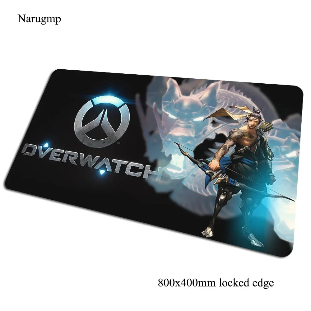 Alfombrilla de ratón gaming Overwatch 80x40cm, alfombrilla grande para ratón, regalo de Halloween, tapete gamer amplio para escritorio de ordenador, mousepad para notebook y PC