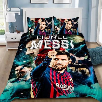 Set copripiumino con federa Football Star M-messis, biancheria da letto per adulti, ragazzi e ragazze, decorazione per camera da letto, bambini, letto singolo, matrimoniale, grande dimensione