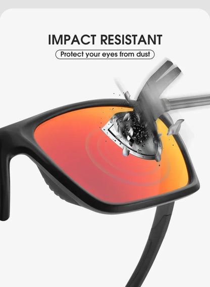 Kapvoe Polarisierte Angel-Sonnenbrille Radfahren Herren Damen UV400 Fahrradbrille Sportbrille Fahrradbrille MTB-Fahrradbrille