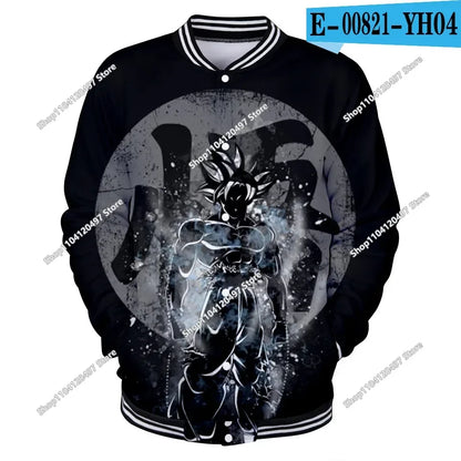 Uniforme da baseball streetwear Dragon Ball per uomo e donna, costume Son Goku per adulti, giacca primaverile e autunnale, cardigan, felpa, idea regalo