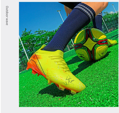 New Men's Soccer Shoes Training Wholesale Top Football Boots Sneakers FG Quality Cleats Non-Slip Drop Shipping Unisex Adult