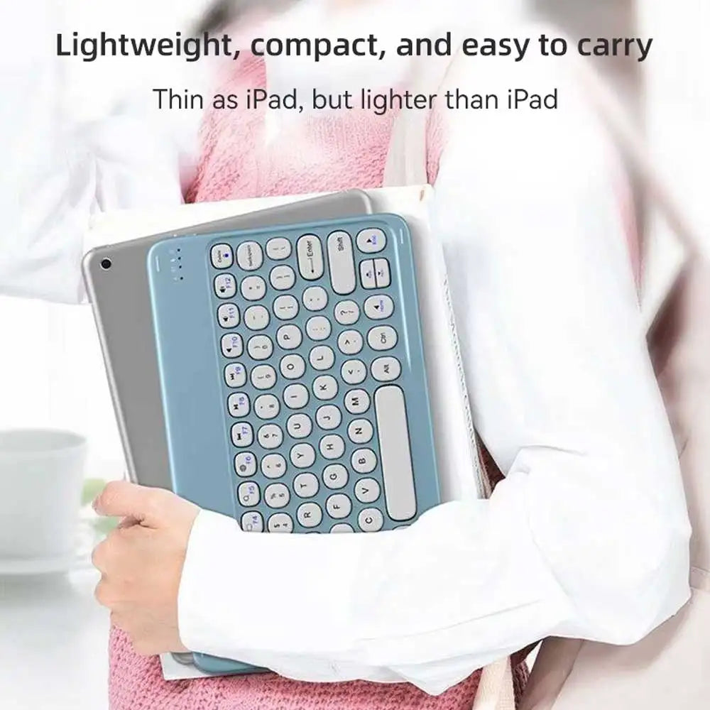 10 in Wireless Keyboard For Apple Xiaomi Huawei Samsung Bluetooth Mouse For iOS Android Windows System Round Keycaps Big Battery