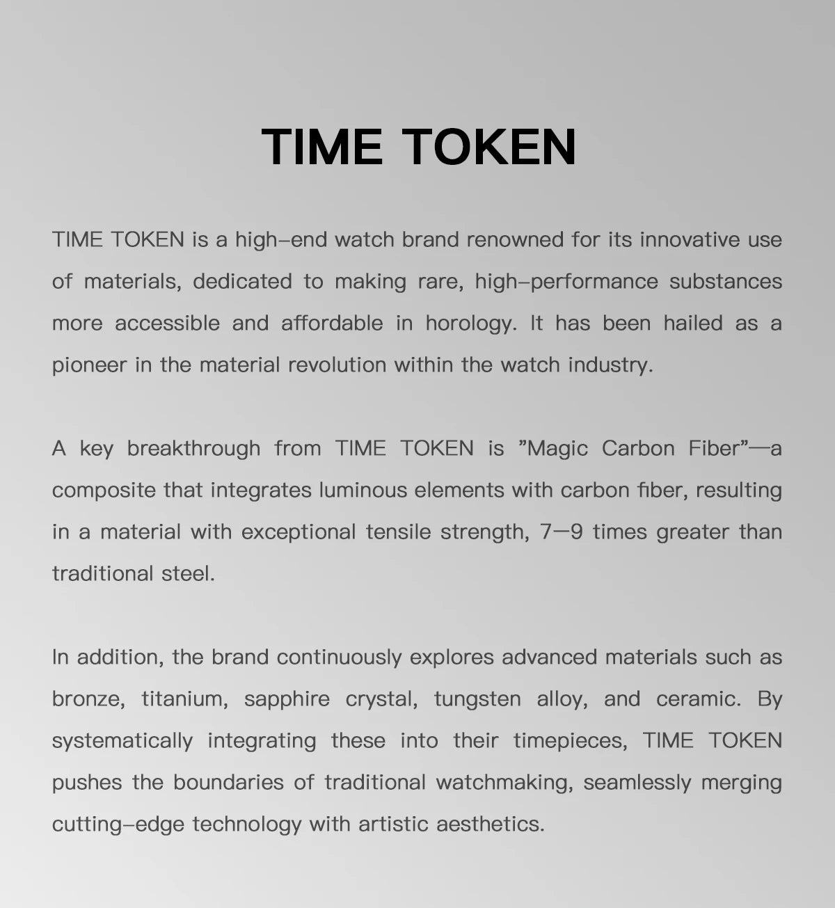 TIME TOKEN  Limited Edition 41mm Luminous Magic Carbon Fiber Men's Automatic Mechanical Watches Calendar Miyota8215 Movement