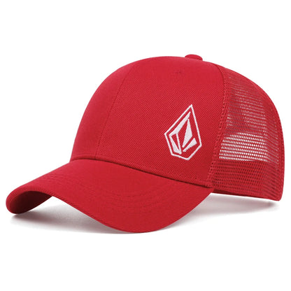 2025 Personalized Minimalist New Mesh Hat Diamond Embroidered Street Hip Hop Hat Skateboarding Hat Outdoor Sunshade Baseball Hat