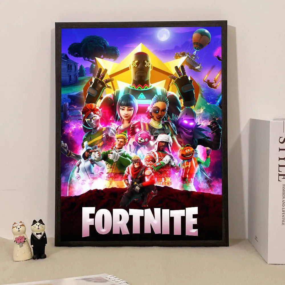 Poster a sorpresa Game F-Fortnite per la casa, quadro decorativo da parete per studio e soggiorno