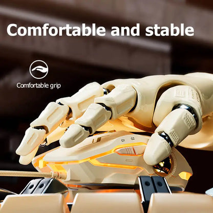 Factory Sales Inphic W8 Wired Gaming Mouse 4000DPI 7 Buttons Macro definition RGB Breathable Lamp Silent Computer Pink Mouse