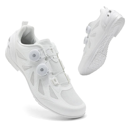 Zapatillas de ciclismo de montaña para hombre sin cierre, sin calas, para bicicleta de carretera RB Speed; zapatillas de ciclismo sin calas, tipo sneaker, para pedales planos MTB, mujer