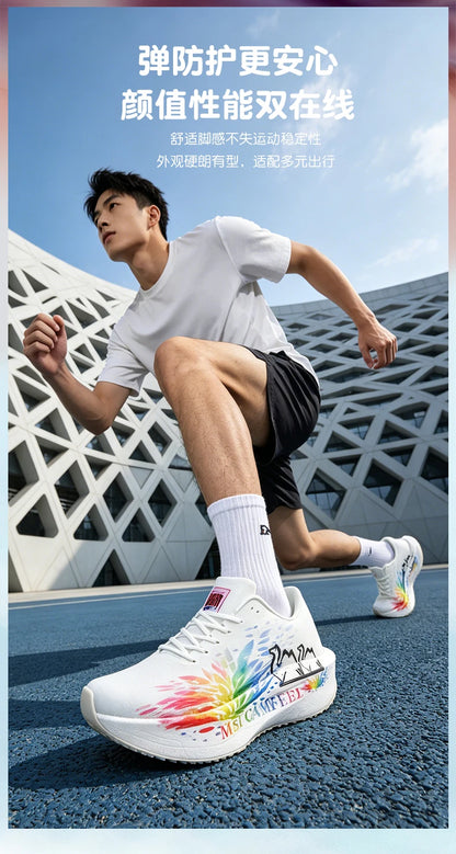 Scarpe da running 2026 con nuovo motivo Eagle, piastra in carbonio, scarpe sportive da maratona ultraleggere, traspiranti e ammortizzate per allenamento di corsa