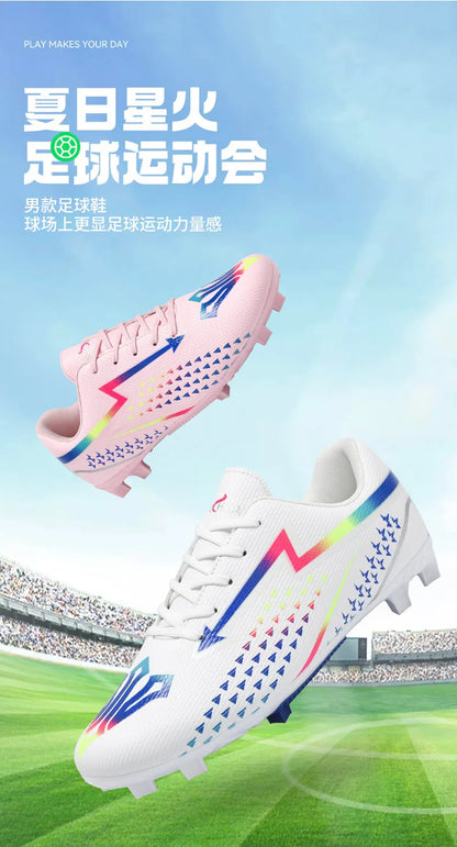 High Quality Mens Soccer Shoes Society Ultralight Turf Soccer Cleats Sneakers Training Football Boots Chuteira Campo 35-45