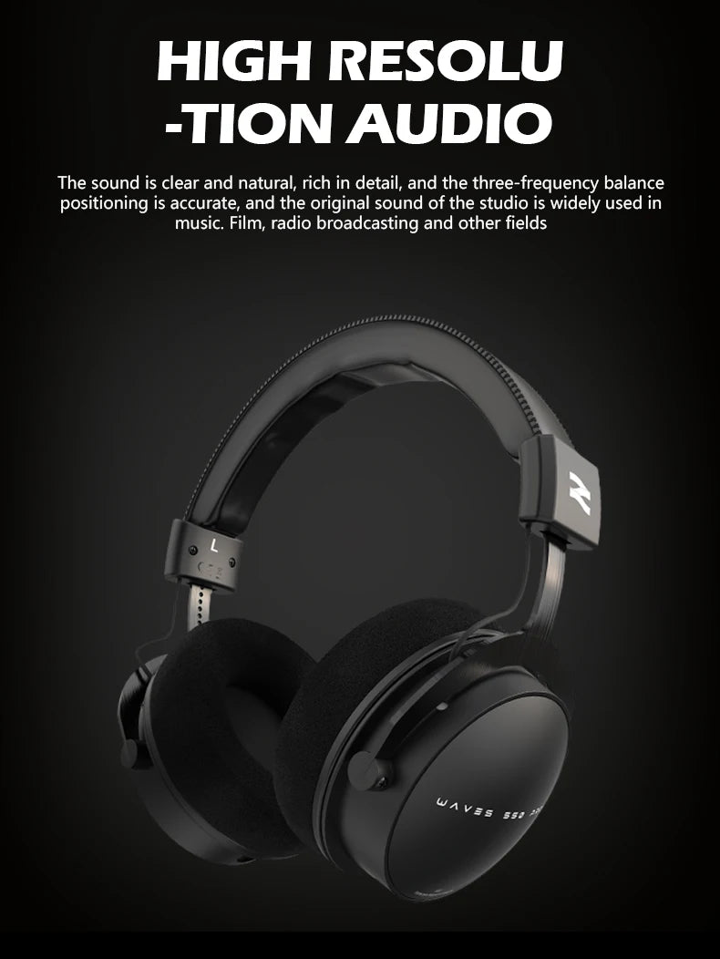 Auriculares de estudio TALOMEN W550x – Auriculares profesionales de monitorización para DJ, circumaurales y con cable, con transductores de 50mm y cable desmontable