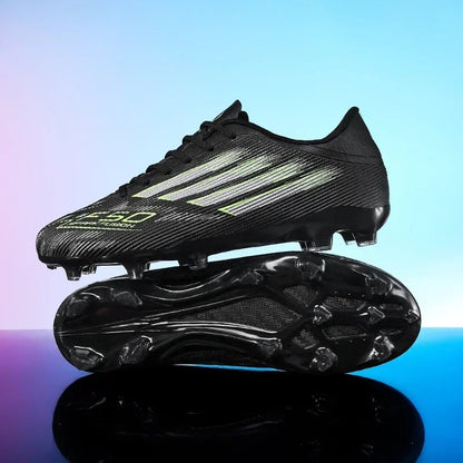 Nouvelles chaussures de football pour hommes, baskets confortables, chaussures de football professionnelles à cheville haute, chaussures de sport unisexes antidérapantes TF/FG pour garçons