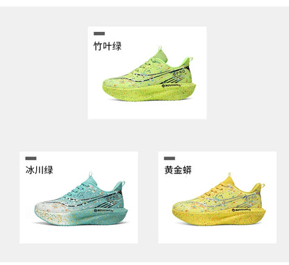 Zapatillas de running para hombre y mujer con placa de carbono, amortiguación para maratón, deportivas, transpirables, ligeras, cómodas y antideslizantes