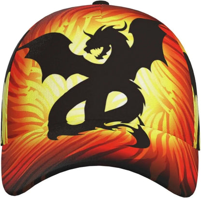Casquette Snapback Dragon - Casquettes de baseball pour hommes - Casquette de soleil pour hommes - Casquette Trucker ajustable et tendance pour femmes et hommes