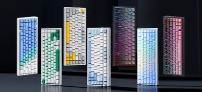 Teclado mecánico inalámbrico MCHOSE G75 Pro, diseño 75%, montaje gasket, 5 capas de amortiguación, retroiluminación RGB, triple modo y hot-swappable