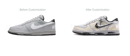 Προσαρμοσμένα αθλητικά παπούτσια Nike Dunk: Μοντέρνα, ευέλικτα, σε στυλ πανεπιστημίου, με μινιμαλιστική αισθητική, κλασικά χαμηλά, με απορρόφηση κραδασμών και στήριξη, για άνδρες
