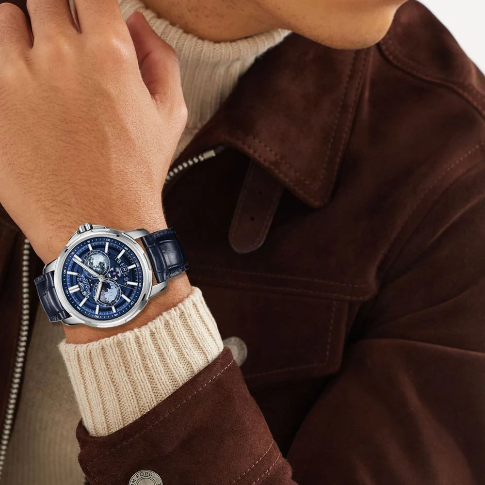 BORIAGE(BOAIJIUA) Orologio meccanico da uomo completamente automatico, design originale, impermeabile e luminoso