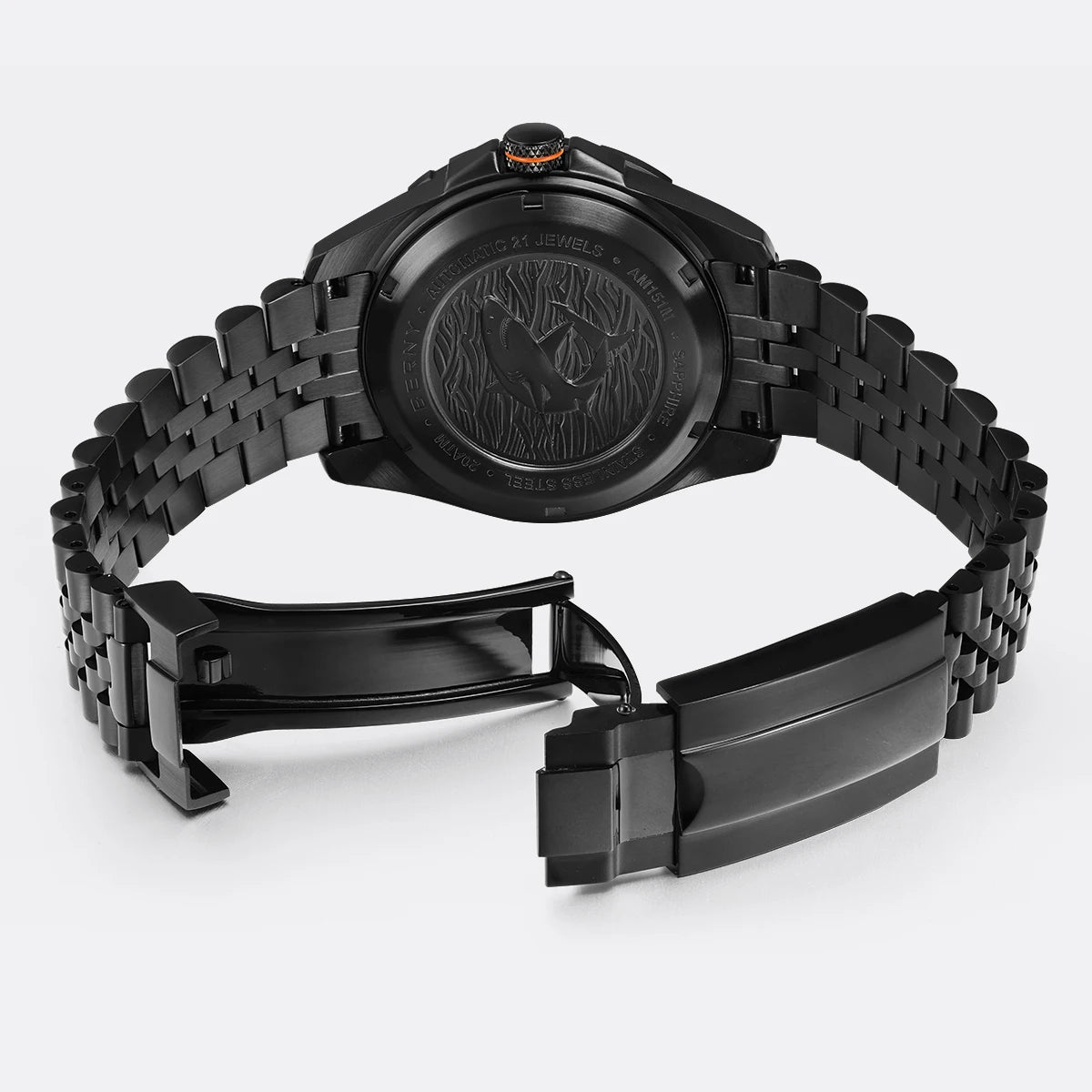 BERNY Automatic Diver Watch for Men Frosted Dial MIYOTA 8215 316L Supper Luminous Sapphire AR Fluororubber Men's Diving Watches