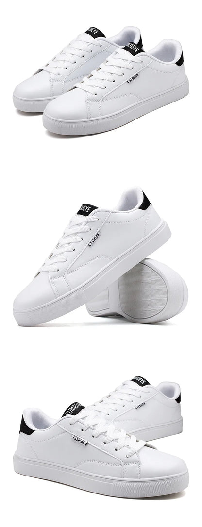 Scarpe casual da skateboard da uomo, scarpe bianche per il tempo libero all’aperto, sneakers traspiranti da camminata, scarpe basse, scarpe da uomo 39-48