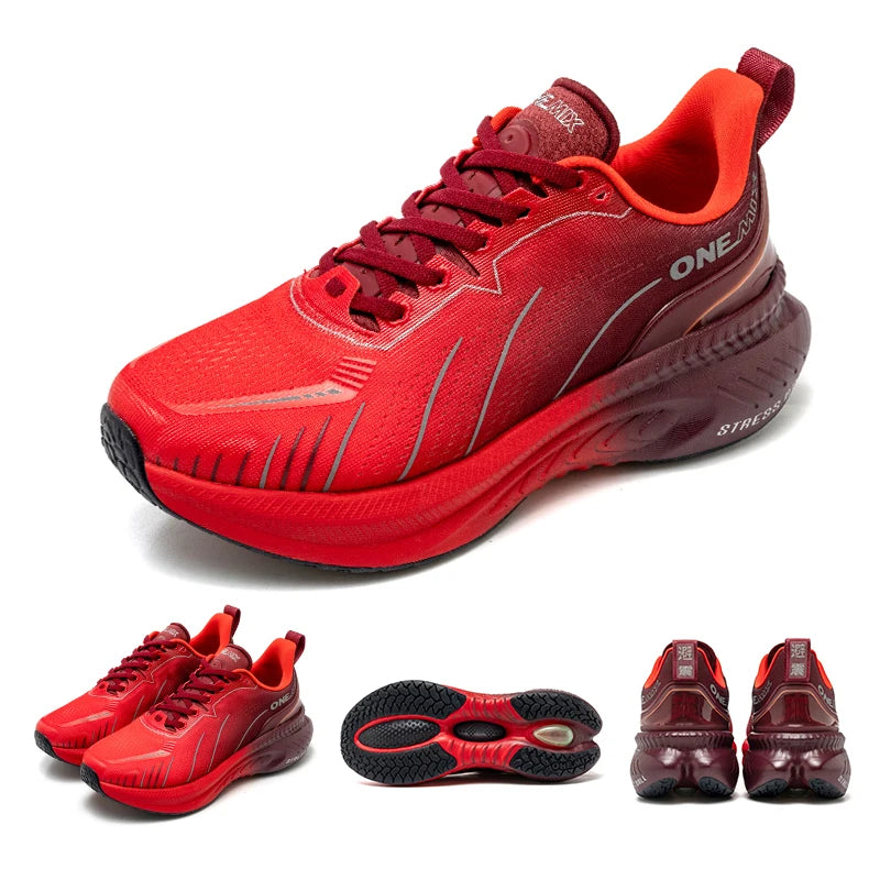 Zapatillas de running ONEMIX White Road para hombre con amortiguación de aire, deportivas de exterior, zapatillas de entrenamiento masculinas de verano para jogging, calzado para mujer