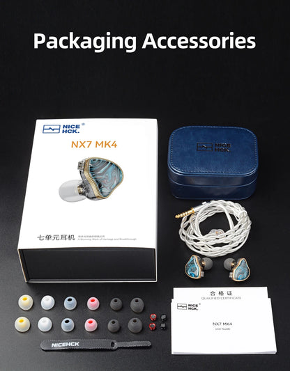 NICEHCK NX7MK4 MK4 Stabilized Wood HIFI Earbud 7 Driver Units Hybrid Audiophile Earphone With Replaceable Tuning Filters IEM MK3