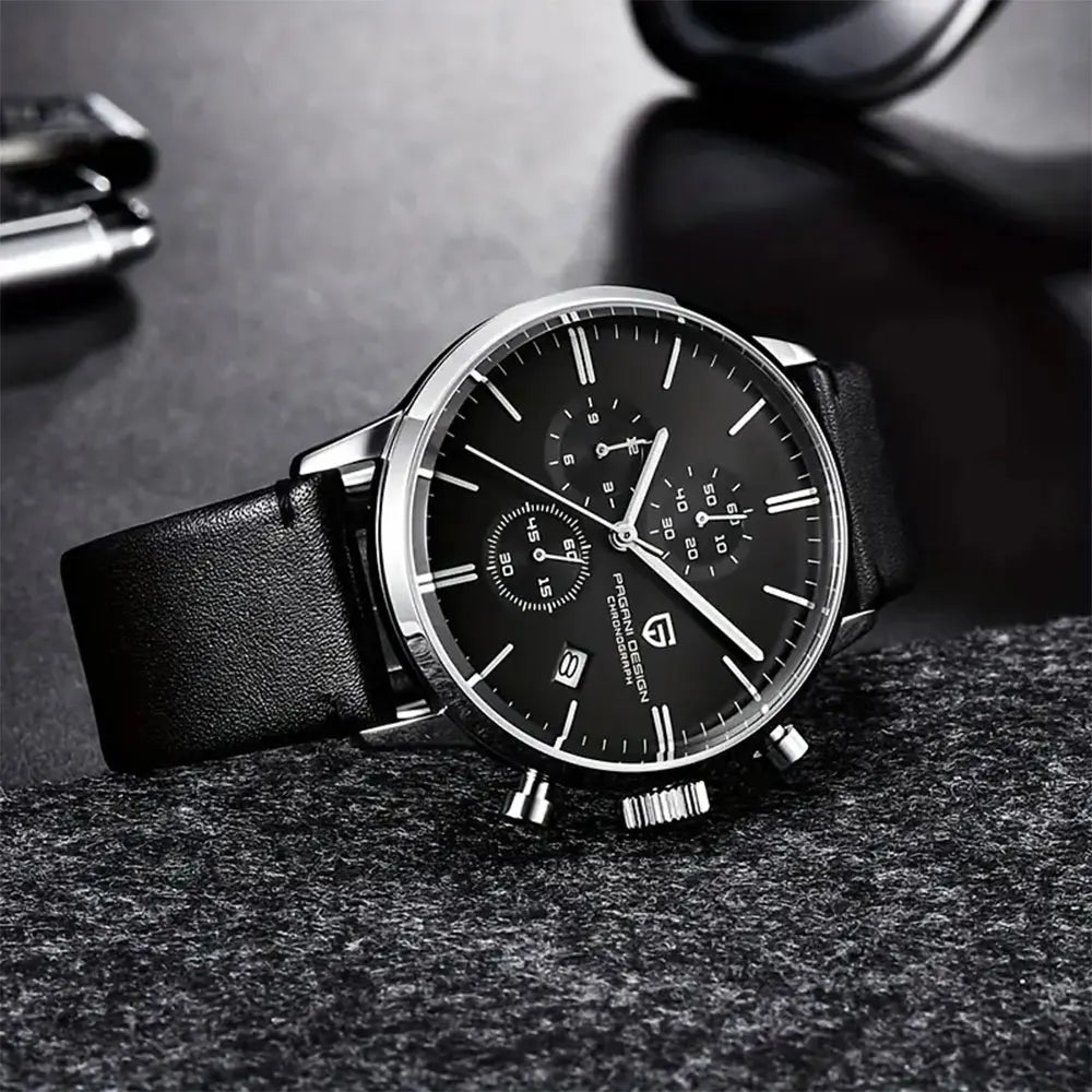 PAGANI DESIGN New 2720K Men Watch VK67 Quartz Wristwatch Multi functional Chronograph Sapphire Glass Waterproof Clock Watch Gift