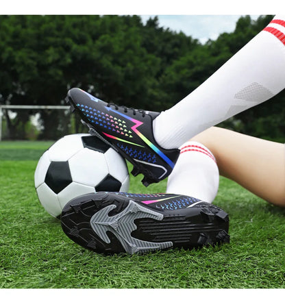 High Quality Mens Soccer Shoes Society Ultralight Turf Soccer Cleats Sneakers Training Football Boots Chuteira Campo 35-45