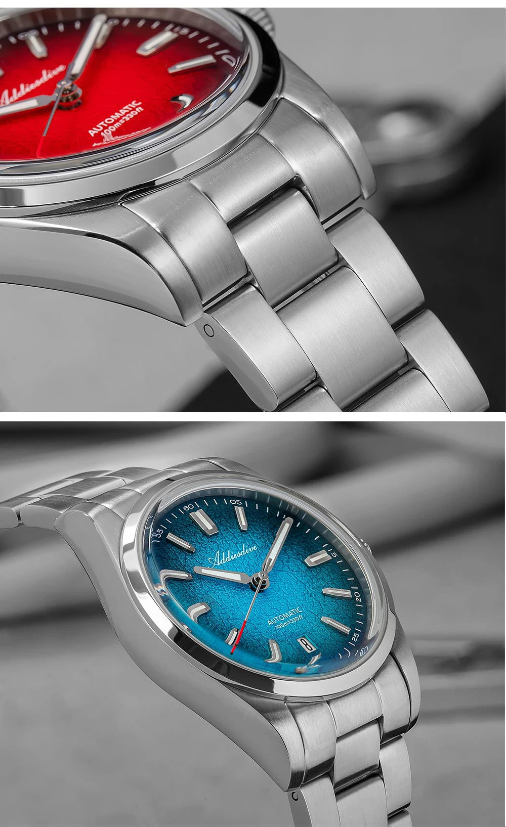 ADDIESDIVE 2026 New Luxury Personalized Watches 10BBar Bubble Mirror Glass Steel Analog Watches Super Luminous Mechanical Watch