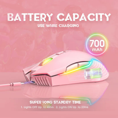 Lenovo CW905 Wireless Gaming Mouse Levels Adjustable 5 levels 3600 DPI Buttons RGB Lighting Modes Ergonomic Mice For PC Gamer