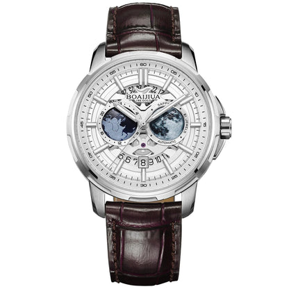 BORIAGE(BOAIJIUA) Orologio meccanico da uomo completamente automatico, design originale, impermeabile e luminoso