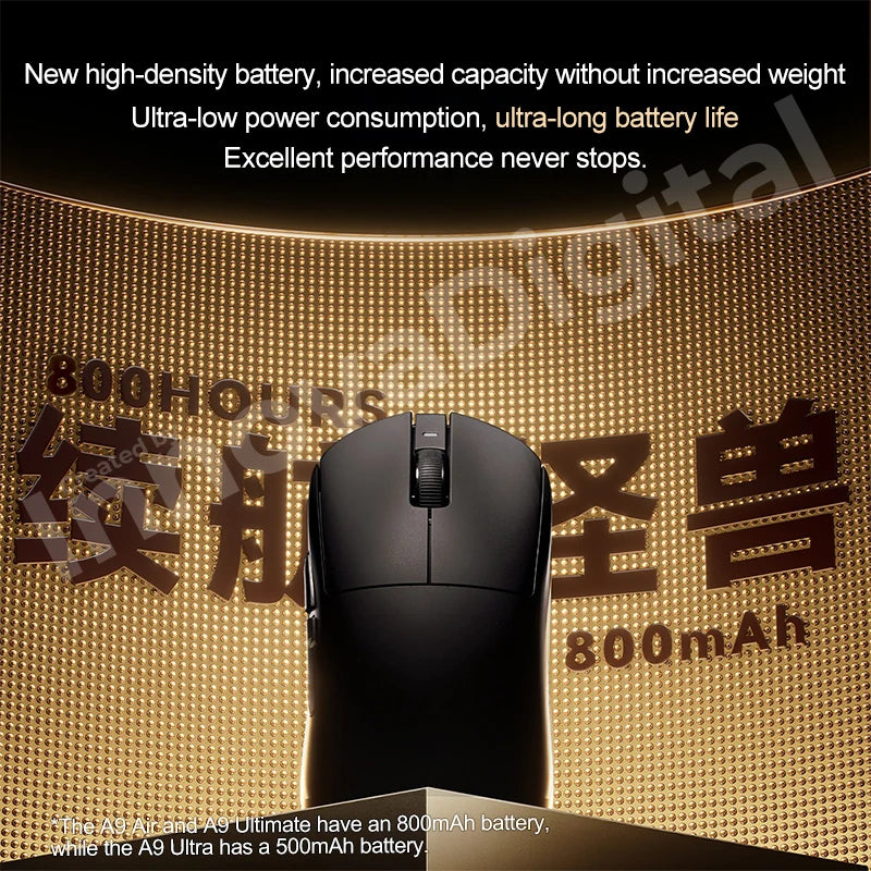 Mouse gaming wireless ATK Dragonfly A9 Ultimate A9 Air PAW3950 ultraleggero ergonomico e-sport per gamer FPS CSGO A9 Ultra
