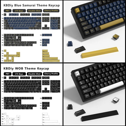 Keycaps KBDiy GMK Illusion perfil Cherry de PBT de doble inyección ISO para kit de teclado mecánico gamer, estilo retro gaming