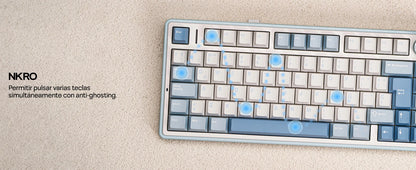 EPOMAKER AULA F75 ISO-ES 75% spagnola QWERTY Hot-Swap, tastiera meccanica da gaming cablata/Bluetooth/wireless 2.4GHz con montaggio gasket e retroilluminazione RGB