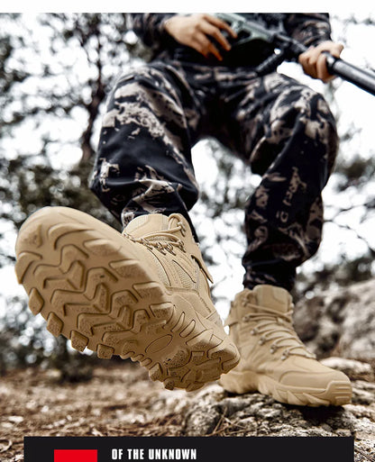 Botas tácticas mejoradas de entrenamiento de combate para hombre, calzado outdoor para camping antidesgaste de respuesta rápida, zapatillas de senderismo para pesca y caza para hombre