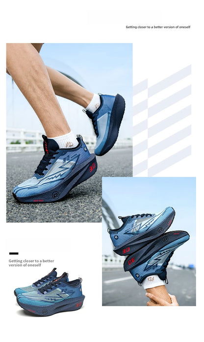 Sneakers da uomo in mesh comfort, scarpe da tennis 2025, running da uomo con piastra in carbonio 3.0, ammortizzazione per sport, allenamento e jogging