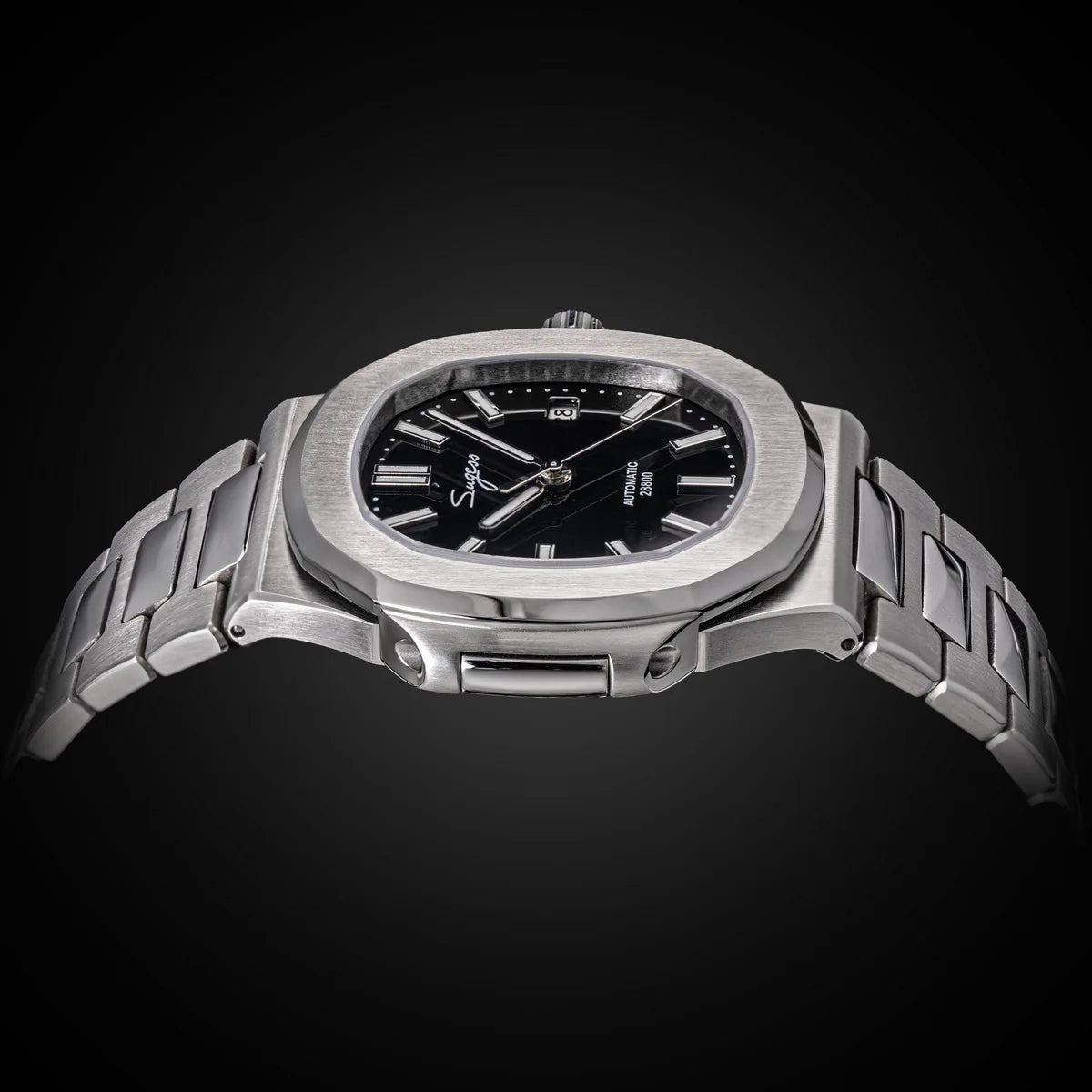 Orologio da uomo Sugess automatico meccanico, movimento Miyota 9015, quadrante MOP, luminoso, impermeabile 5bar, bracciale di lusso S466