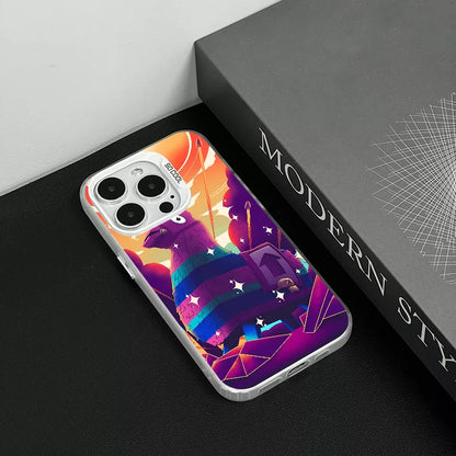 Funda para teléfono F-fornite Game de 1 pieza, carcasa IMD color plata para iPhone 16 15 14 13 12 11 Pro Max Plus