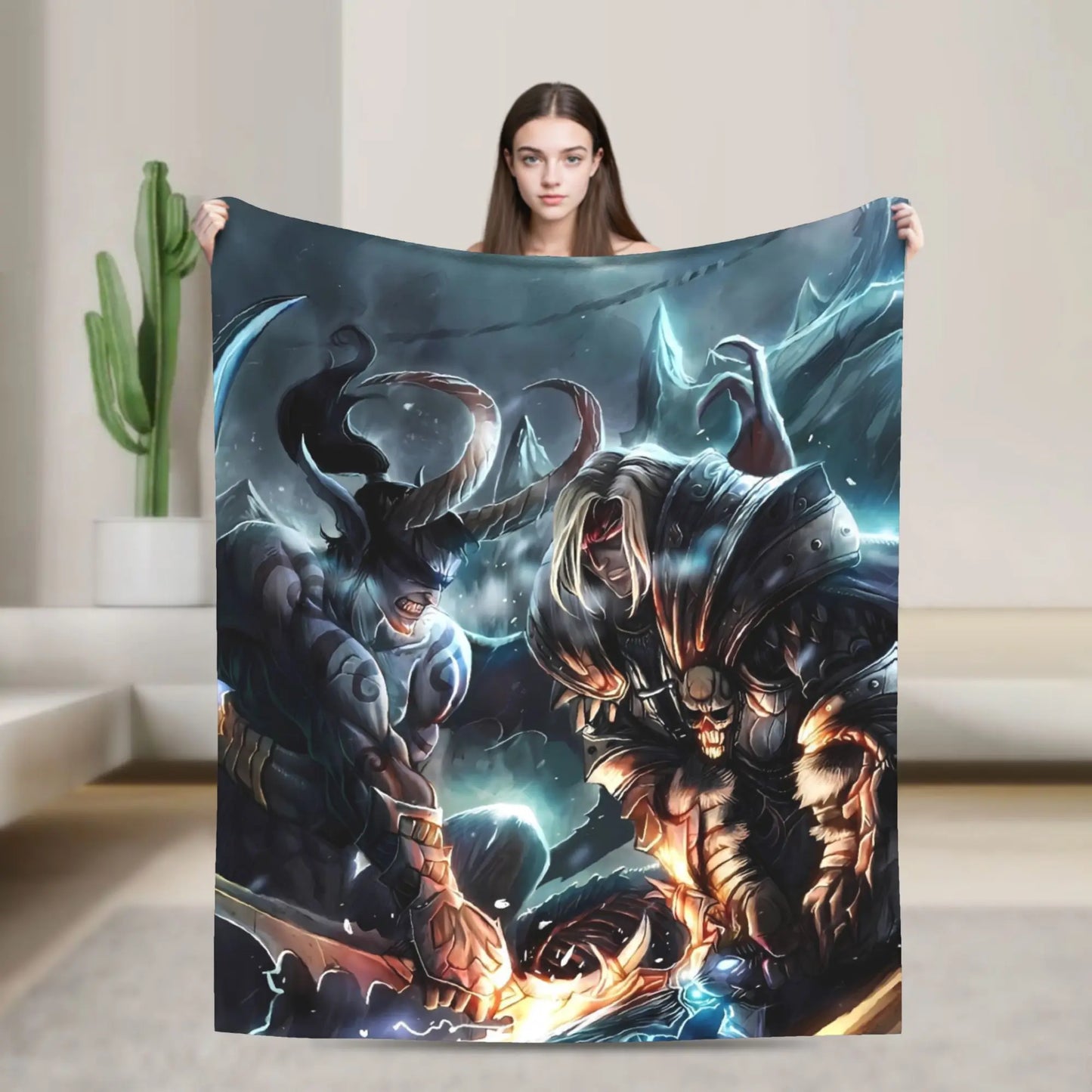 World of Warcraft, WOW Game Blanket Quality Super Warm  Throw Blanket Winter Picnic Outdoor Graphic Bedspread