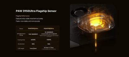 Ratón inalámbrico ATK Blazing Sky X1 V2 Ultimate de doble modo, ultraligero, PAW3950 Ultra, doble 8K HZ, baja latencia y ergonomía personalizada