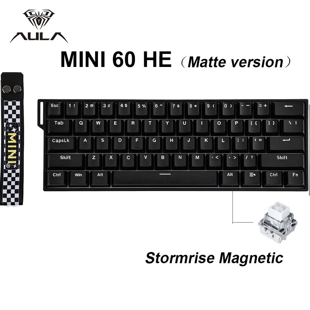 Teclado mecánico inalámbrico AULA Mini60 HE/Pro/Max 60% con interruptores magnéticos RGB, trimodo, 8000Hz, 0.01mmRT para PC, regalos para gamers