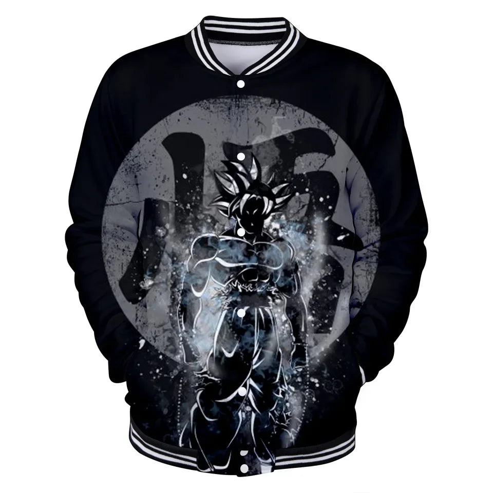 Dragon Ball Goku Kanji Symbol Men Zipper Hoodie Cartoon Japan Anime Women Sweatshirt 2025 New Fashion Children Jackets Coat