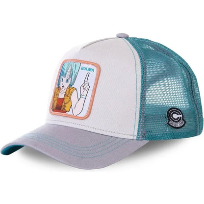 Dragon Ball Buu Goku-kasket – sommerrejse-kasket med skygge til mænd, broderet, hiphop-stil, solskærm, justerbar trucker-meshkasket