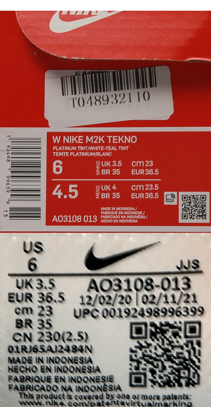 Zapatillas retro chunky Nike Genuine M2K TEKNO para mujer AO3108-013