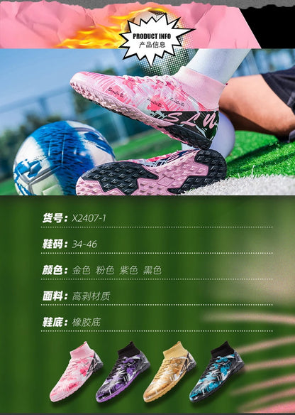 Tamanho 34-46 - Chuteiras de futebol para homem FG/TF, futsal, profissionais, unissexo, infantis, de treino, para exterior, para rapazes, ténis de futebol