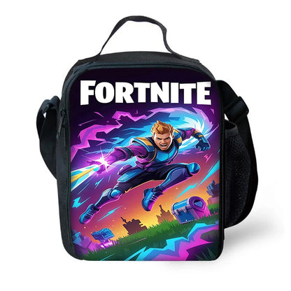 Borsa termica per bambini di grande capacità per ragazzi e ragazze, stile gioco F-FortniteS, per studenti, picnic all’aperto, lunch box termico refrigerante riutilizzabile