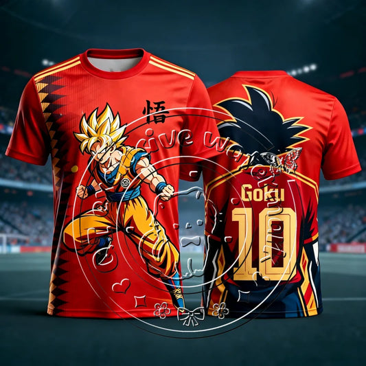 Dragon Ball Retro Super Goku 10 3D Print Quick Dry Breathable Unisex Football Basketball Anime Casual Sports Short Sleeve Tee