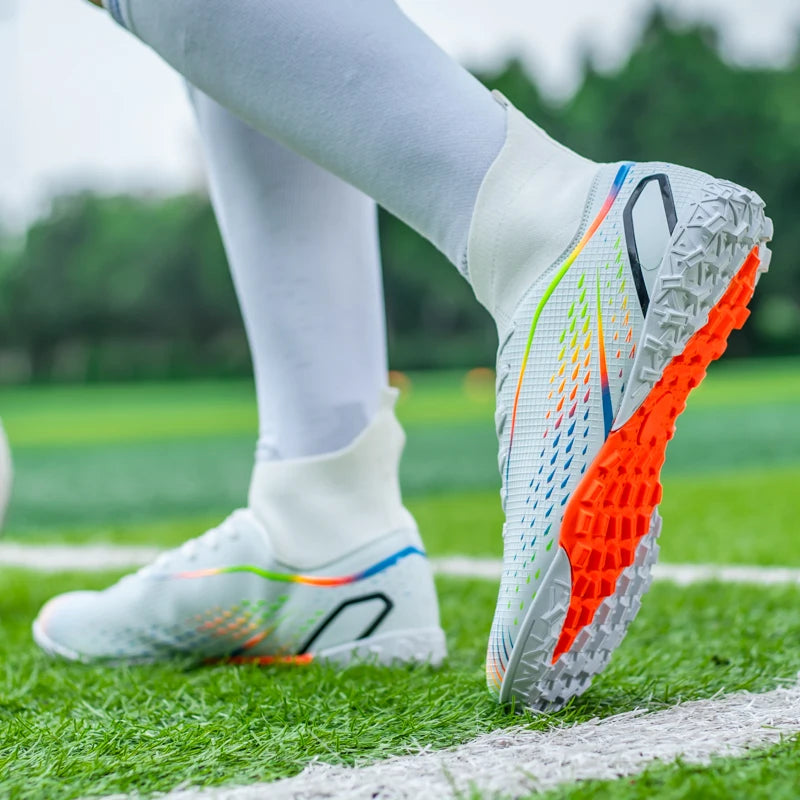 Men Football Boots Professional Outdoor Unisex Soccer Shoes Soccer Training Turf Futsal Match Grass Cleats Non-slip Breathable