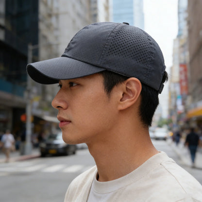Casquette pour homme printemps-été, couleur unie, en maille ; casquette de baseball pour femme, automne, édition coréenne ; casquette anti-UV, en maille respirante, à visière