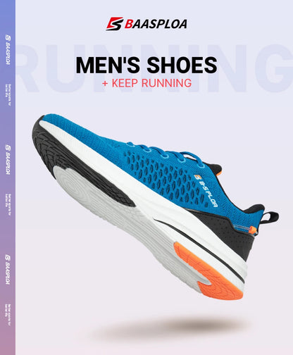 Baasploa Scarpe da running uomo nuove in mesh traspirante, sneakers sportive taglie forti 41-48, scarpe casual classiche da uomo antiscivolo per outdoor, comfort elevate