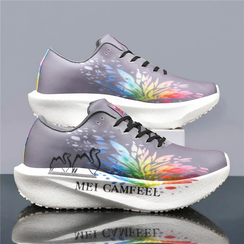 Scarpe da running 2026 con nuovo motivo Eagle, piastra in carbonio, scarpe sportive da maratona ultraleggere, traspiranti e ammortizzate per allenamento di corsa